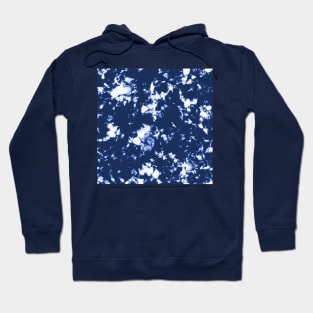 Indigo blue ocean - Tie Dye Shibori Texture Hoodie